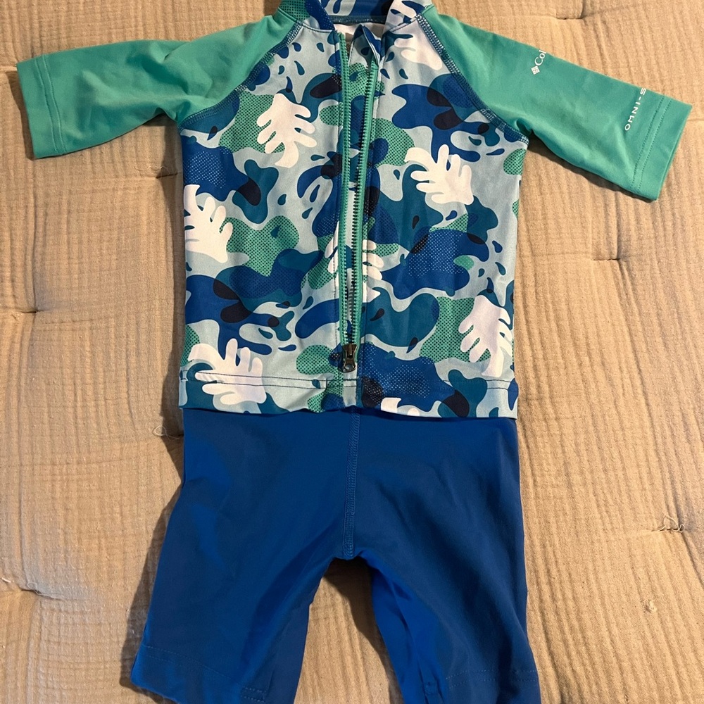 Columbia Toddler Swimsuit - Blue and Green